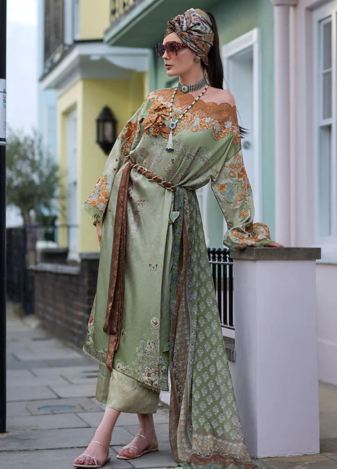 Sobia Nazir Embroidered Silk Suits Unstitched 3 Piece SN23SL D-07 - Formal Collection