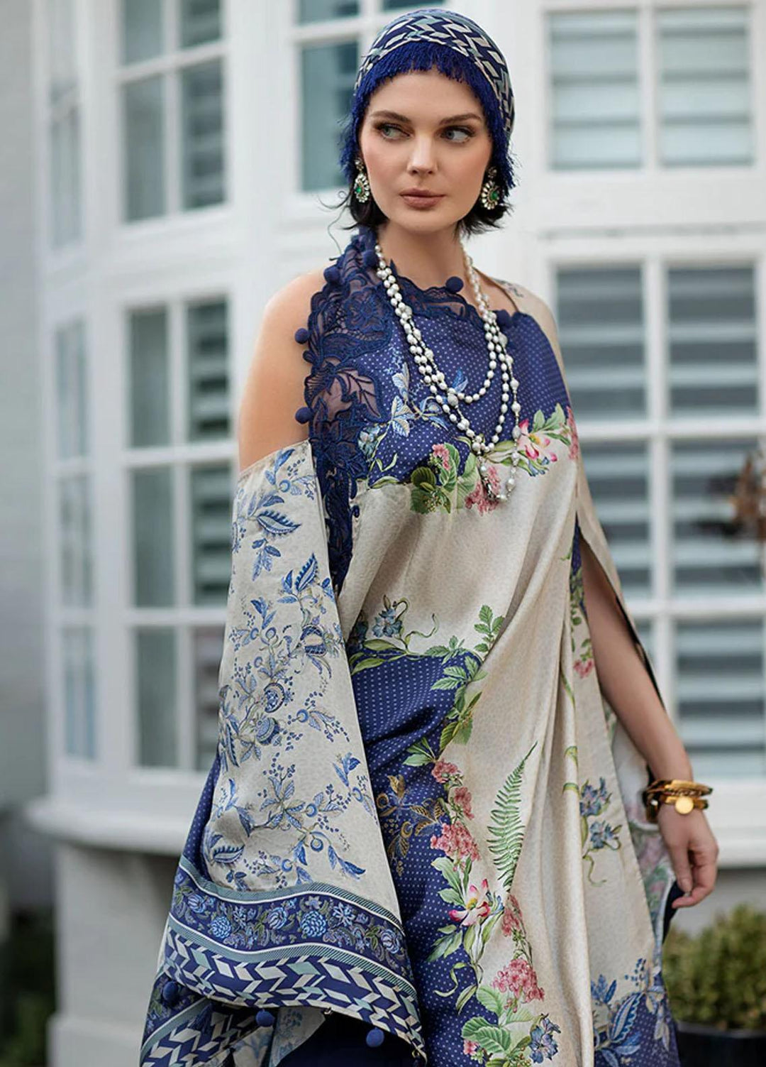 Sobia Nazir Embroidered Silk Suits Unstitched 3 Piece SN23SL D-08 - Formal Collection