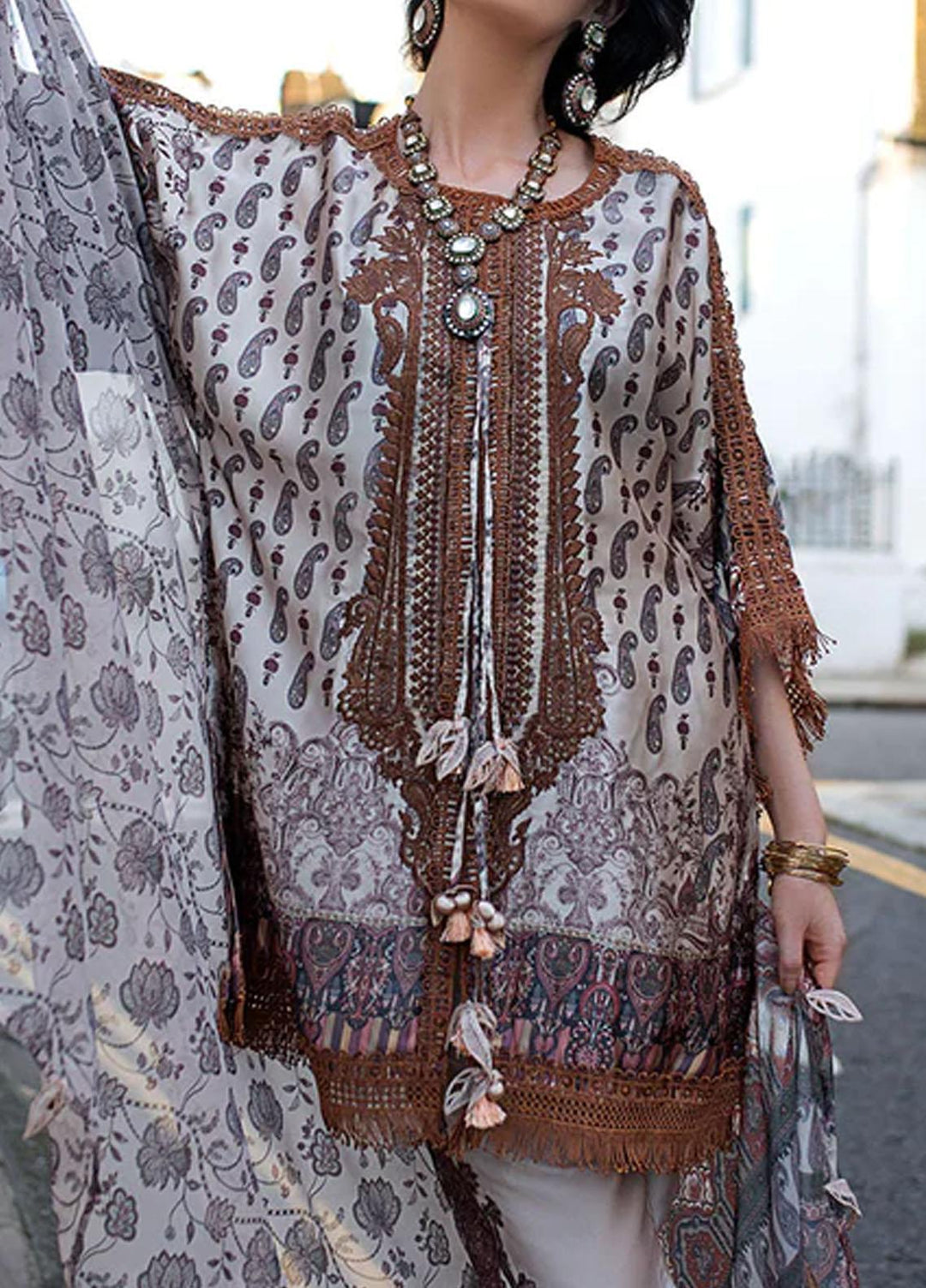 Sobia Nazir Embroidered Silk Suits Unstitched 3 Piece SN23SL D-09 - Formal Collection