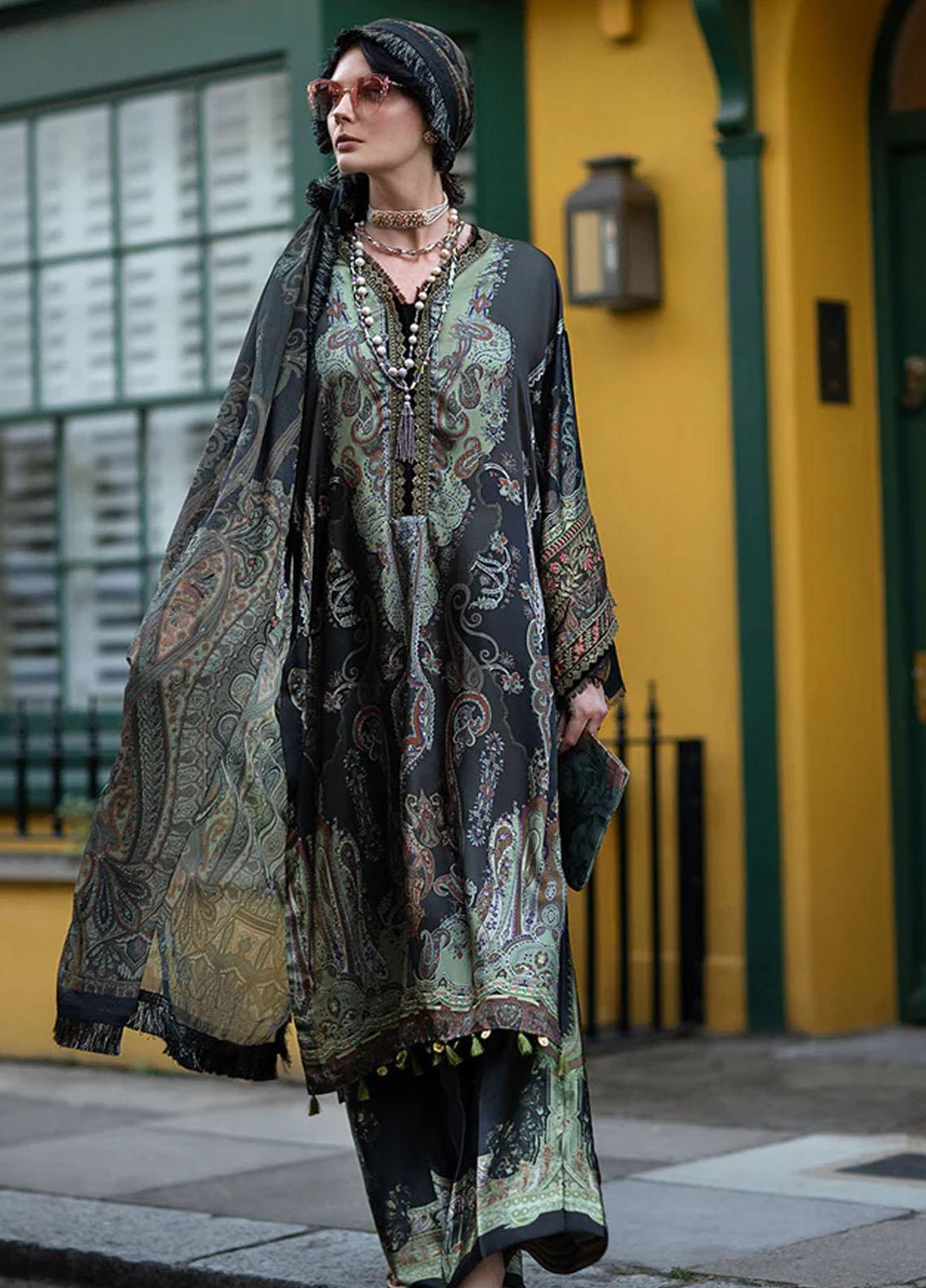 Sobia Nazir Embroidered Silk Suits Unstitched 3 Piece SN23SL D-10 - Formal Collection