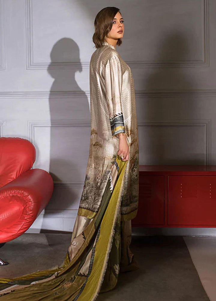 Sobia Nazir Embroidered Silk Suits Unstitched 3 Piece SN23SL-V2 S23V2-01 - Luxury Collection