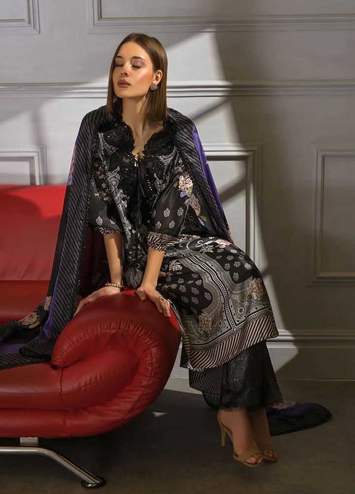 Sobia Nazir Embroidered Silk Suits Unstitched 3 Piece SN23SL-V2 S23V2-02 - Luxury Collection