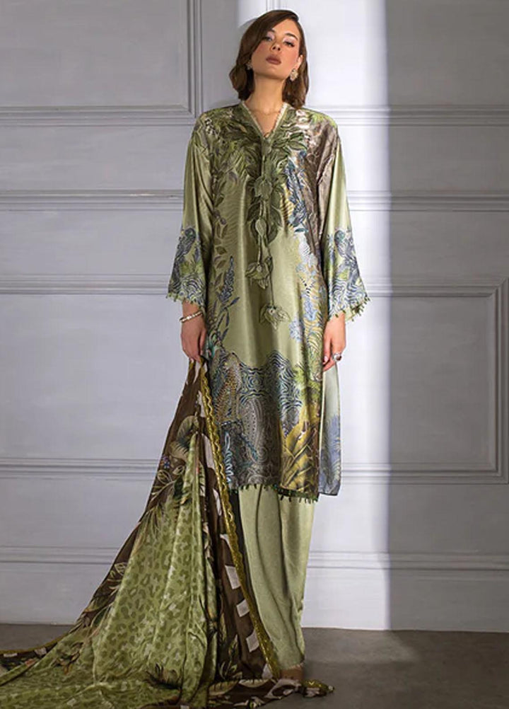 Sobia Nazir Embroidered Silk Suits Unstitched 3 Piece SN23SL-V2 S23V2-04 - Luxury Collection