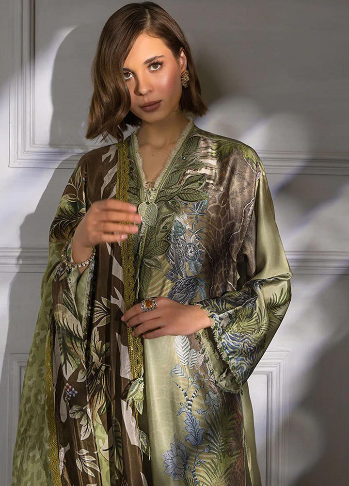 Sobia Nazir Embroidered Silk Suits Unstitched 3 Piece SN23SL-V2 S23V2-04 - Luxury Collection