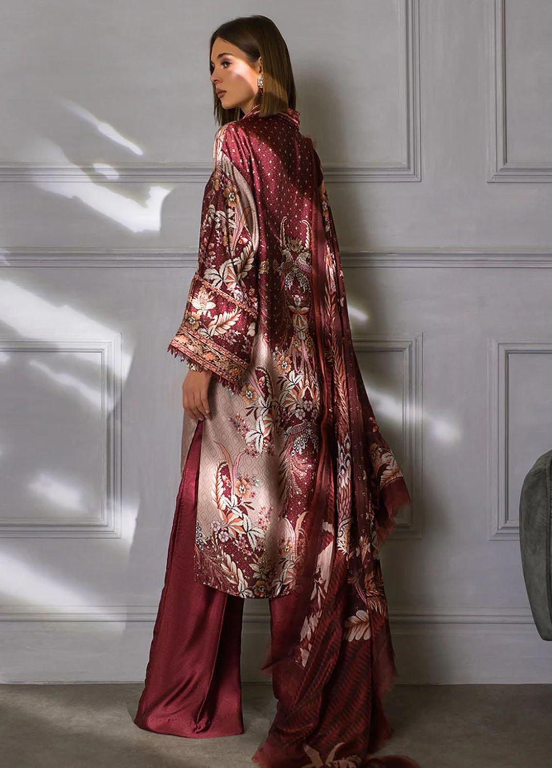 Sobia Nazir Embroidered Silk Suits Unstitched 3 Piece SN23SL-V2 S23V2-05 - Luxury Collection