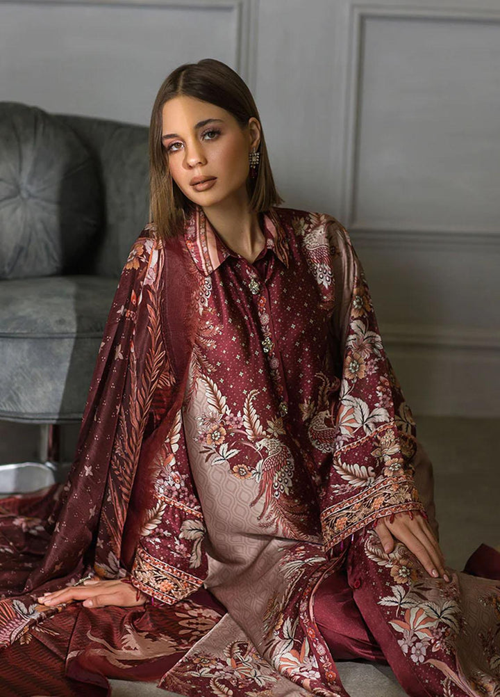 Sobia Nazir Embroidered Silk Suits Unstitched 3 Piece SN23SL-V2 S23V2-05 - Luxury Collection