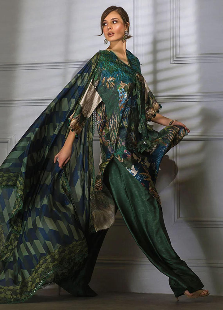 Sobia Nazir Embroidered Silk Suits Unstitched 3 Piece SN23SL-V2 S23V2-06 - Luxury Collection