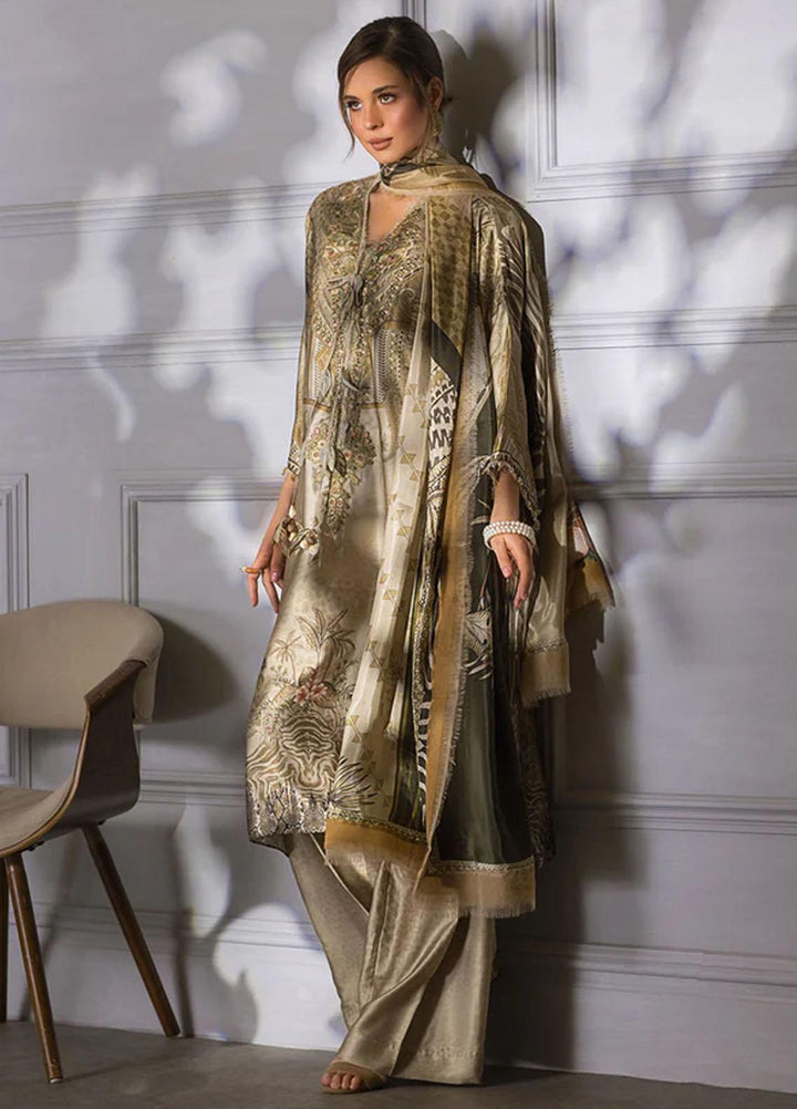 Sobia Nazir Embroidered Silk Suits Unstitched 3 Piece SN23SL-V2 S23V2-07 - Luxury Collection