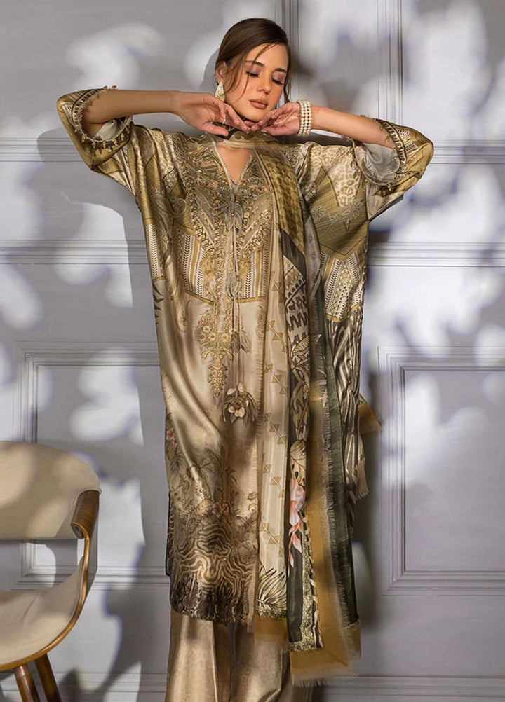 Sobia Nazir Embroidered Silk Suits Unstitched 3 Piece SN23SL-V2 S23V2-07 - Luxury Collection