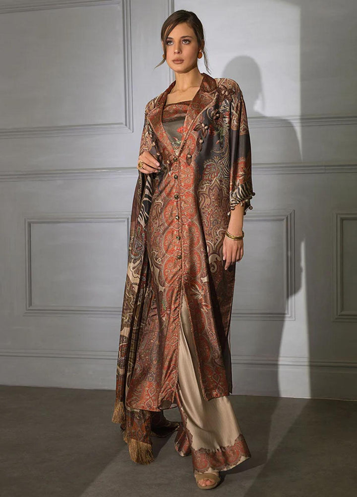 Sobia Nazir Embroidered Silk Suits Unstitched 3 Piece SN23SL-V2 S23V2-08 - Luxury Collection