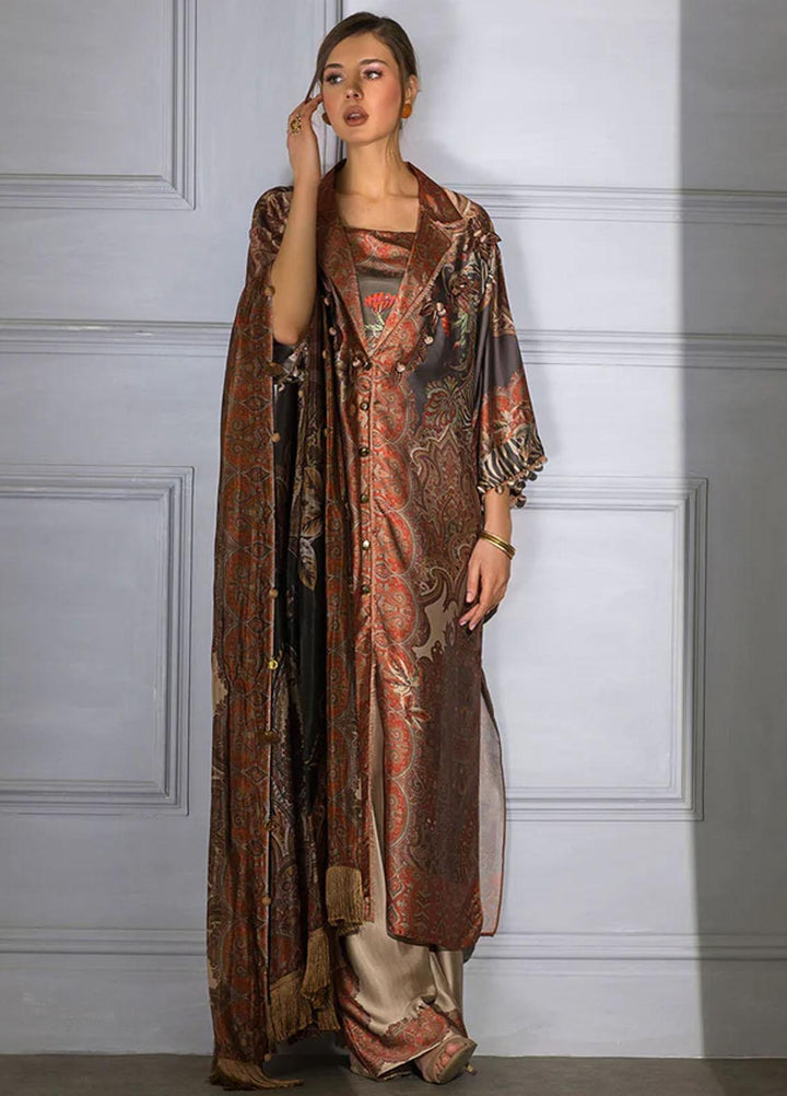 Sobia Nazir Embroidered Silk Suits Unstitched 3 Piece SN23SL-V2 S23V2-08 - Luxury Collection