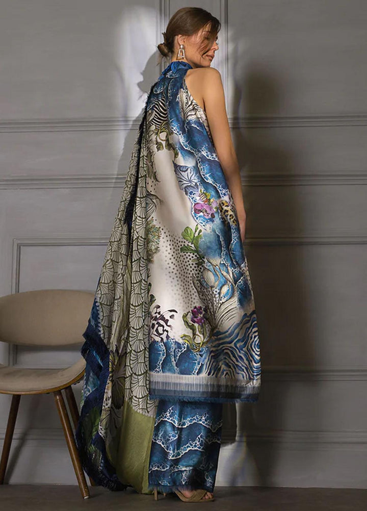 Sobia Nazir Embroidered Silk Suits Unstitched 3 Piece SN23SL-V2 S23V2-09 - Luxury Collection