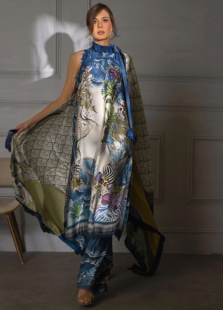 Sobia Nazir Embroidered Silk Suits Unstitched 3 Piece SN23SL-V2 S23V2-09 - Luxury Collection