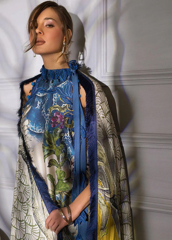 Sobia Nazir Embroidered Silk Suits Unstitched 3 Piece SN23SL-V2 S23V2-09 - Luxury Collection