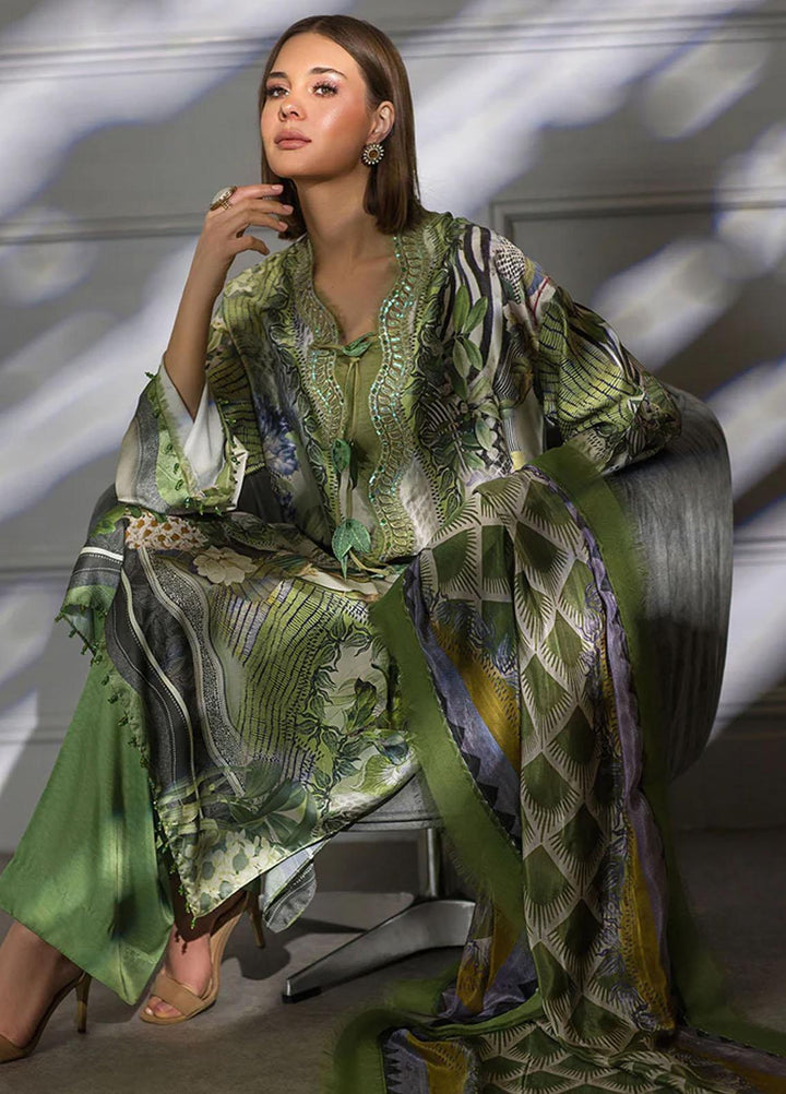 Sobia Nazir Embroidered Silk Suits Unstitched 3 Piece SN23SL-V2 S23V2-10 - Luxury Collection