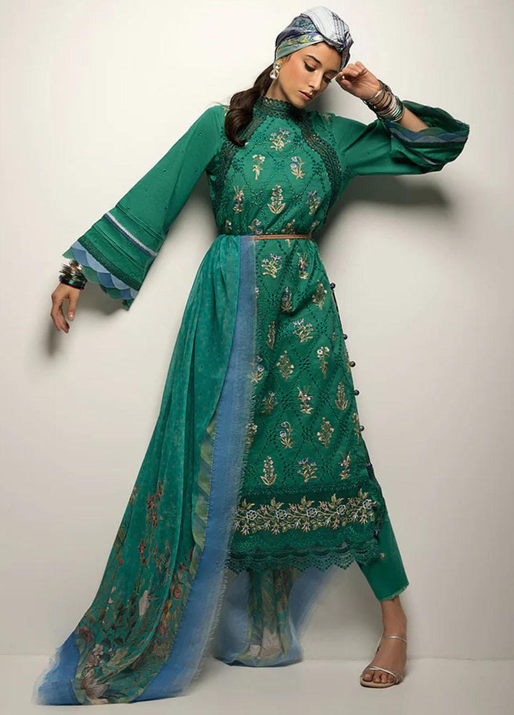 Sobia Nazir Embroidered Lawn Suits Unstitched 3 Piece SN23V 10A - Summer Collection