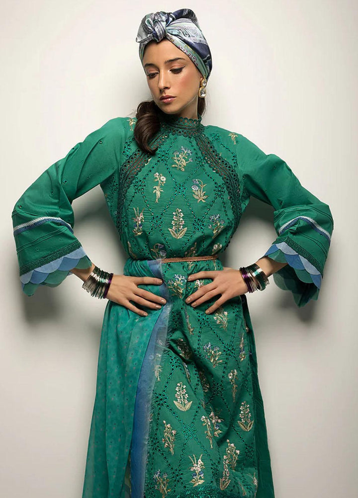 Sobia Nazir Embroidered Lawn Suits Unstitched 3 Piece SN23V 10A - Summer Collection