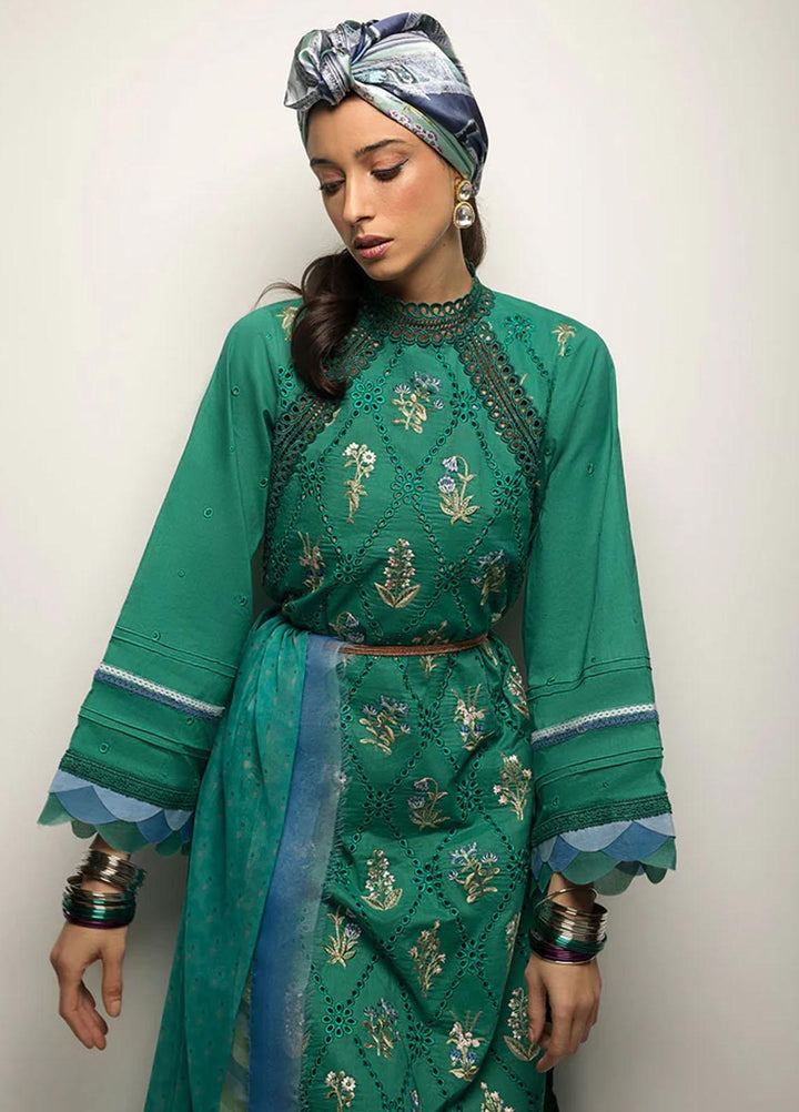 Sobia Nazir Embroidered Lawn Suits Unstitched 3 Piece SN23V 10A - Summer Collection