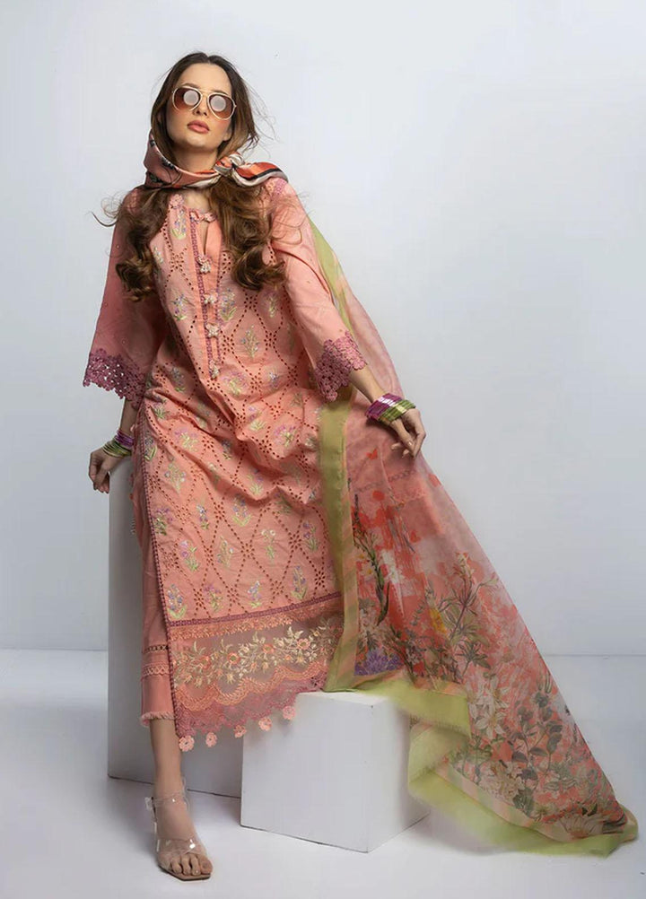 Sobia Nazir Embroidered Lawn Suits Unstitched 3 Piece SN23V 10B - Summer Collection