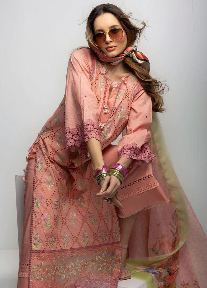 Sobia Nazir Embroidered Lawn Suits Unstitched 3 Piece SN23V 10B - Summer Collection