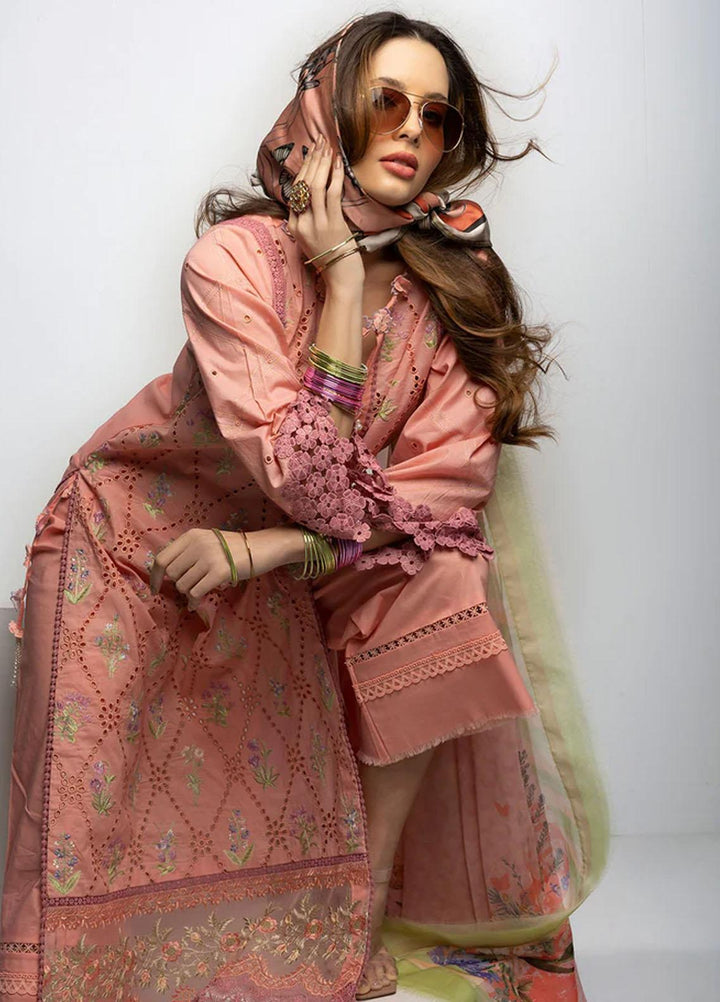 Sobia Nazir Embroidered Lawn Suits Unstitched 3 Piece SN23V 10B - Summer Collection