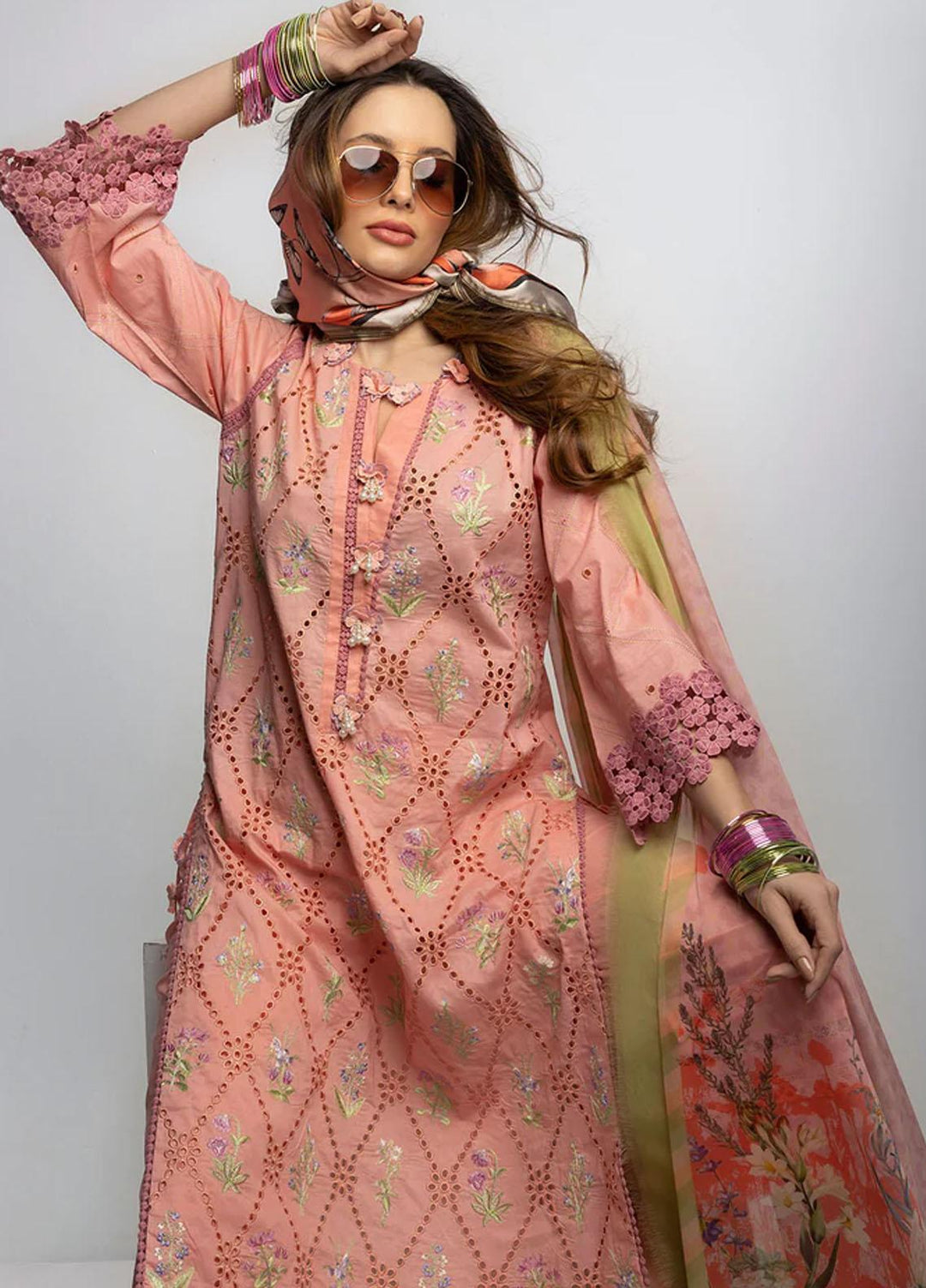 Sobia Nazir Embroidered Lawn Suits Unstitched 3 Piece SN23V 10B - Summer Collection