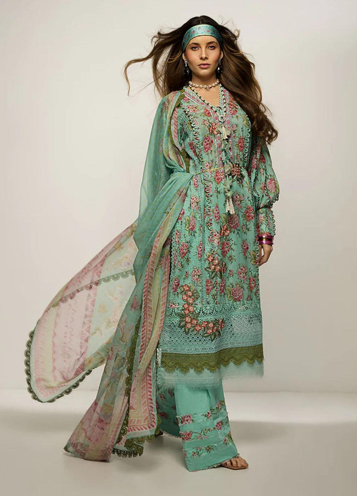Sobia Nazir Embroidered Lawn Suits Unstitched 3 Piece SN23V 1A - Summer Collection
