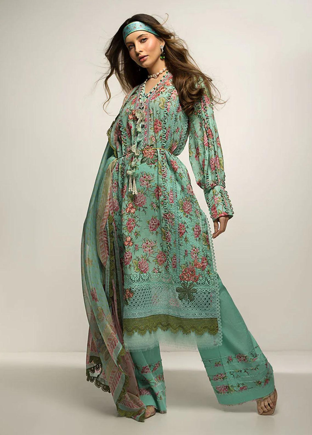 Sobia Nazir Embroidered Lawn Suits Unstitched 3 Piece SN23V 1A - Summer Collection