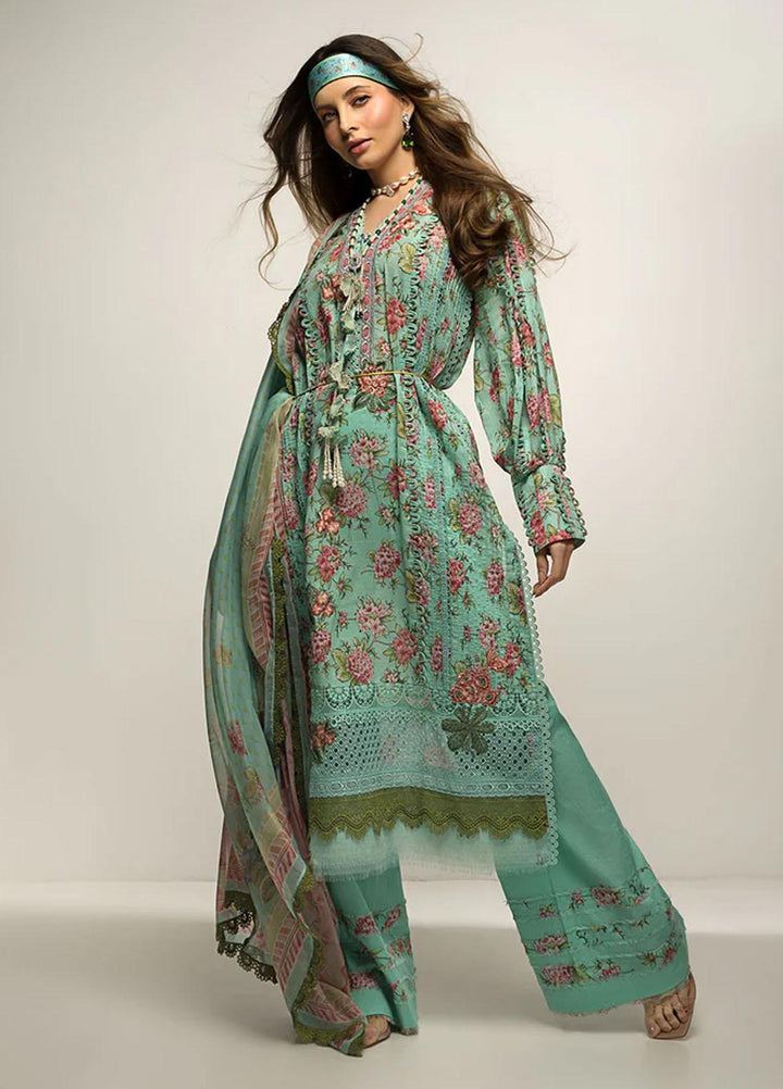 Sobia Nazir Embroidered Lawn Suits Unstitched 3 Piece SN23V 1A - Summer Collection