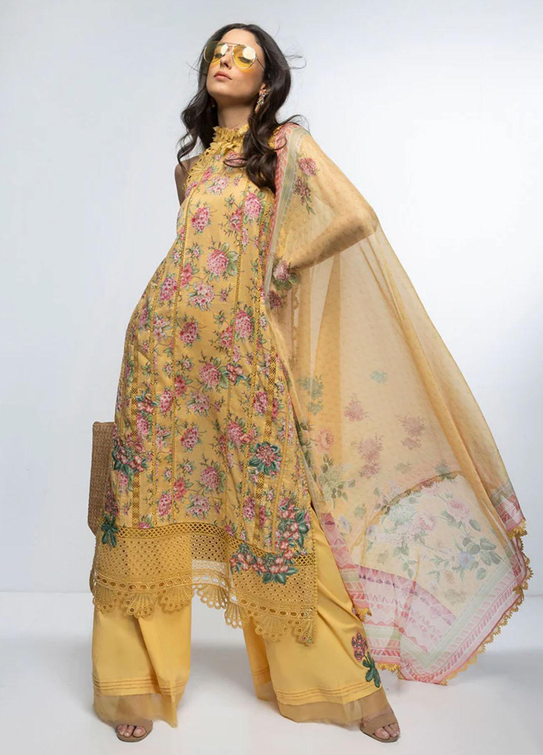 Sobia Nazir Embroidered Lawn Suits Unstitched 3 Piece SN23V 1B - Summer Collection