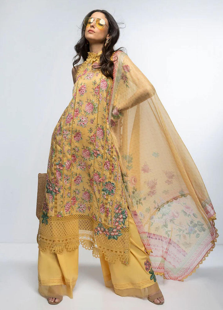 Sobia Nazir Embroidered Lawn Suits Unstitched 3 Piece SN23V 1B - Summer Collection