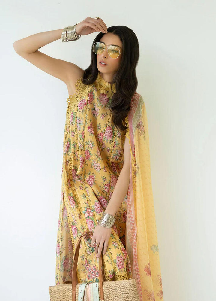 Sobia Nazir Embroidered Lawn Suits Unstitched 3 Piece SN23V 1B - Summer Collection