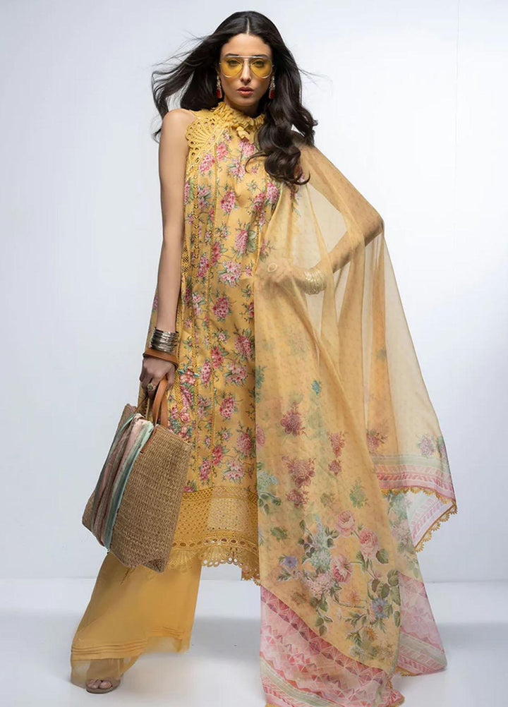 Sobia Nazir Embroidered Lawn Suits Unstitched 3 Piece SN23V 1B - Summer Collection