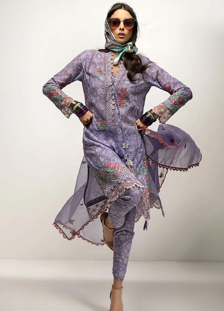 Sobia Nazir Embroidered Lawn Suits Unstitched 3 Piece SN23V 2B - Summer Collection