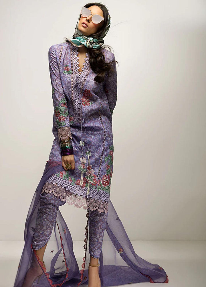 Sobia Nazir Embroidered Lawn Suits Unstitched 3 Piece SN23V 2B - Summer Collection