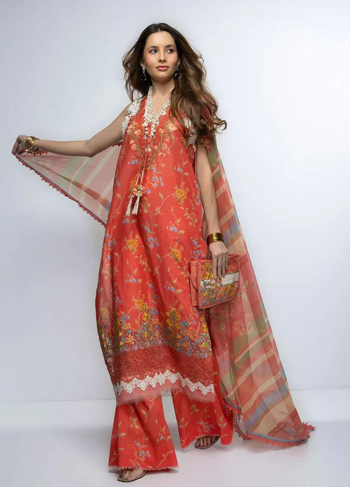 Sobia Nazir Embroidered Lawn Suits Unstitched 3 Piece SN23V 3A - Summer Collection