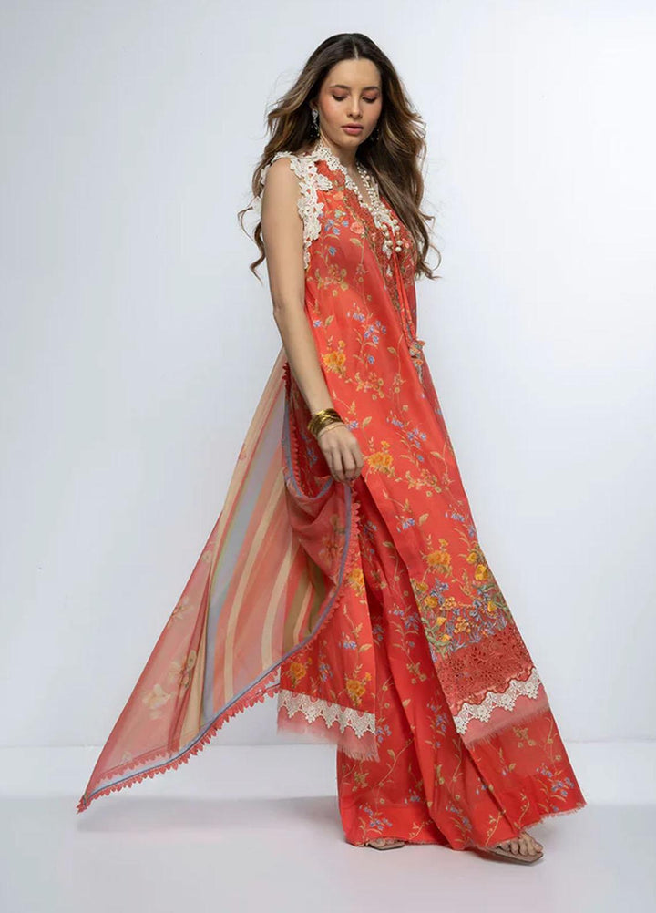 Sobia Nazir Embroidered Lawn Suits Unstitched 3 Piece SN23V 3A - Summer Collection