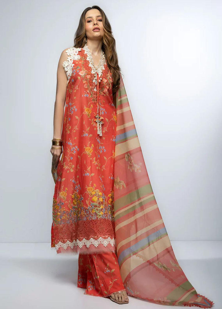 Sobia Nazir Embroidered Lawn Suits Unstitched 3 Piece SN23V 3A - Summer Collection