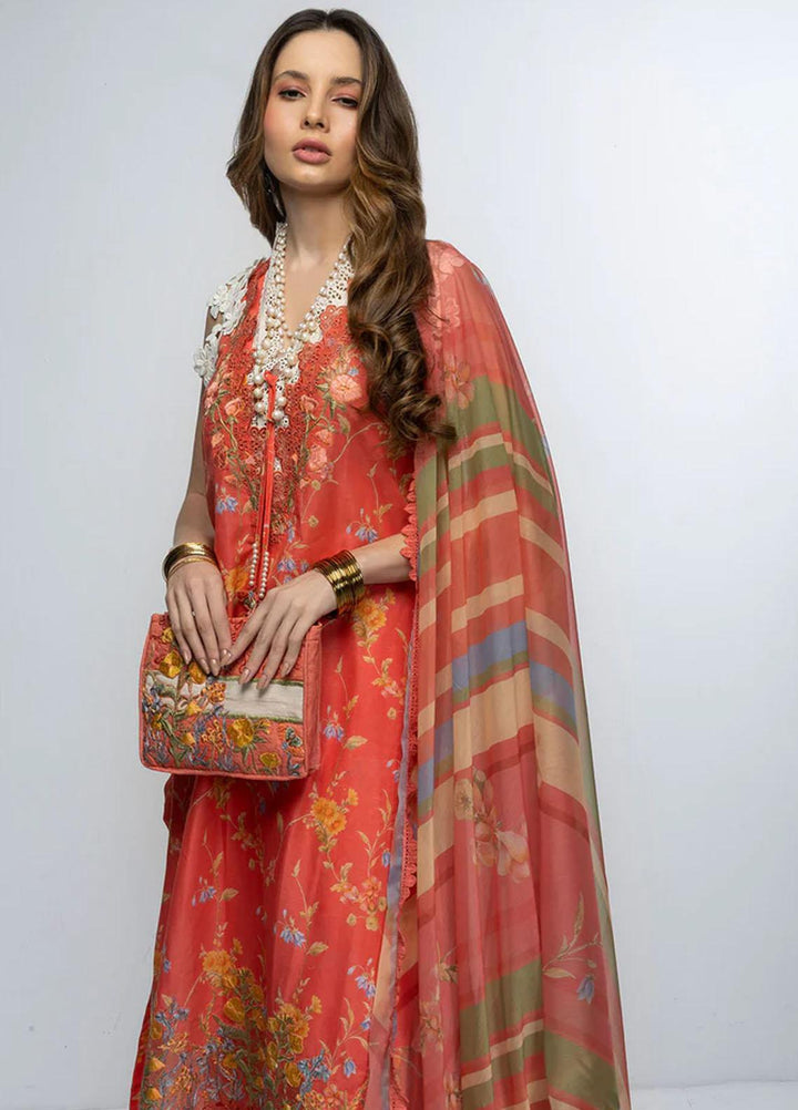 Sobia Nazir Embroidered Lawn Suits Unstitched 3 Piece SN23V 3A - Summer Collection