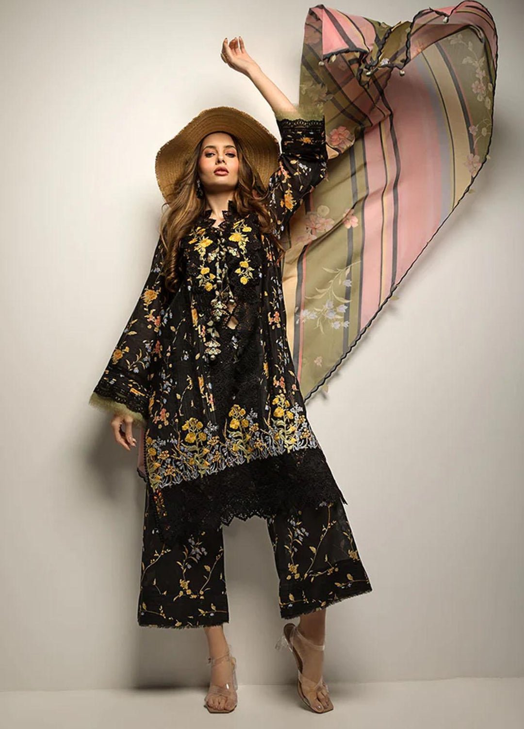 Sobia Nazir Embroidered Lawn Suits Unstitched 3 Piece SN23V 3B - Summer Collection