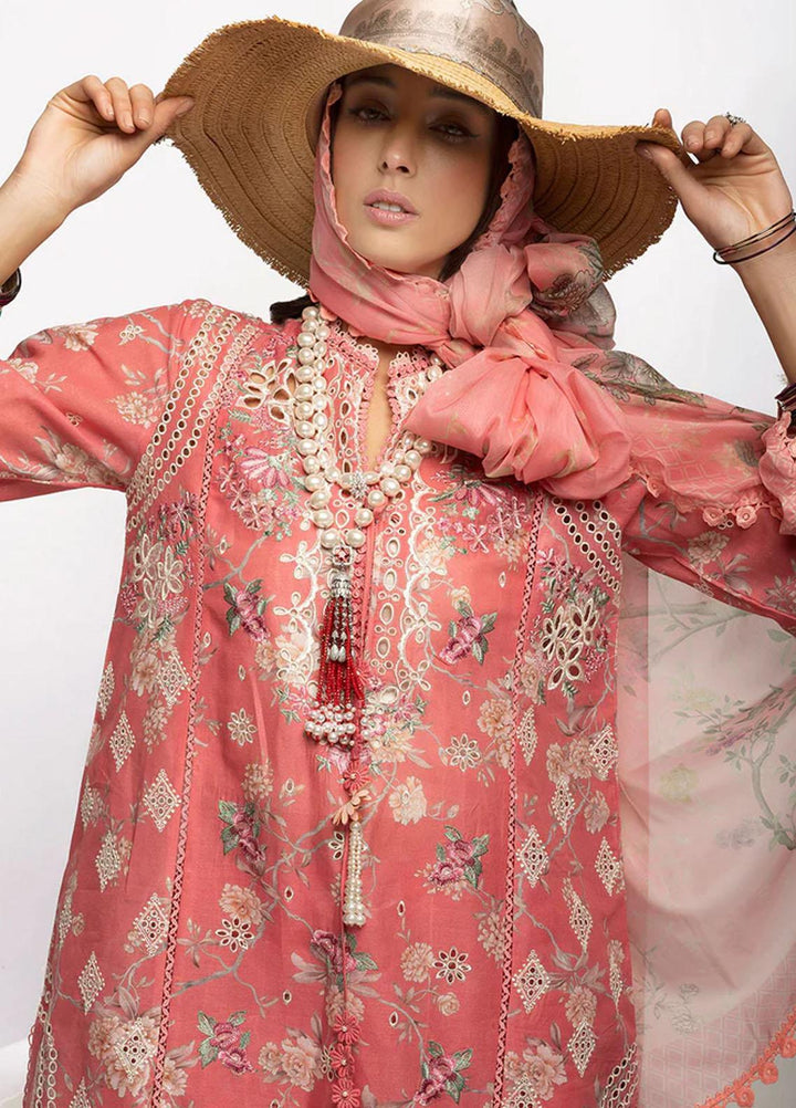 Sobia Nazir Embroidered Lawn Suits Unstitched 3 Piece SN23V 4A - Summer Collection