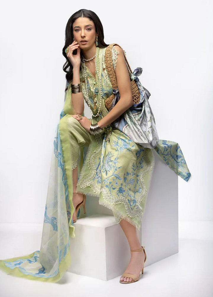 Sobia Nazir Embroidered Lawn Suits Unstitched 3 Piece SN23V 5A - Summer Collection