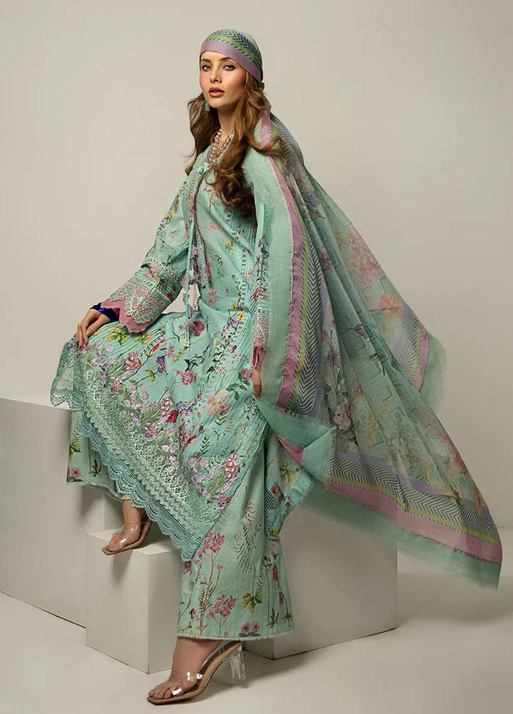 Sobia Nazir Embroidered Lawn Suits Unstitched 3 Piece SN23V 6A - Summer Collection