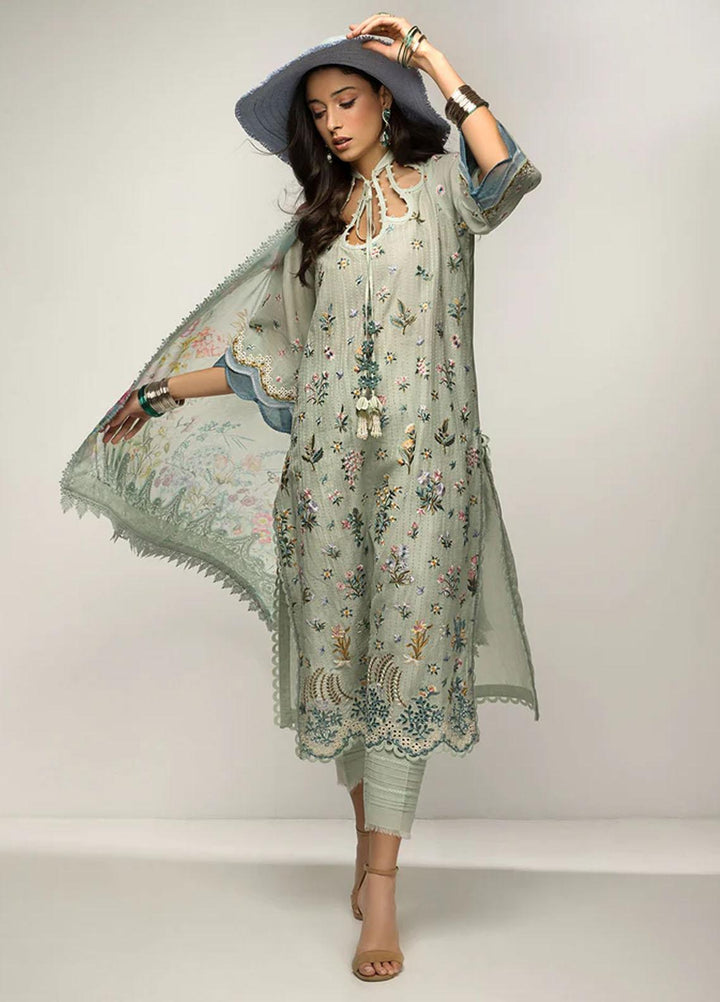 Sobia Nazir Embroidered Lawn Suits Unstitched 3 Piece SN23V 8A - Summer Collection