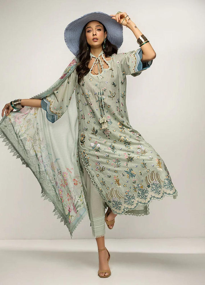 Sobia Nazir Embroidered Lawn Suits Unstitched 3 Piece SN23V 8A - Summer Collection