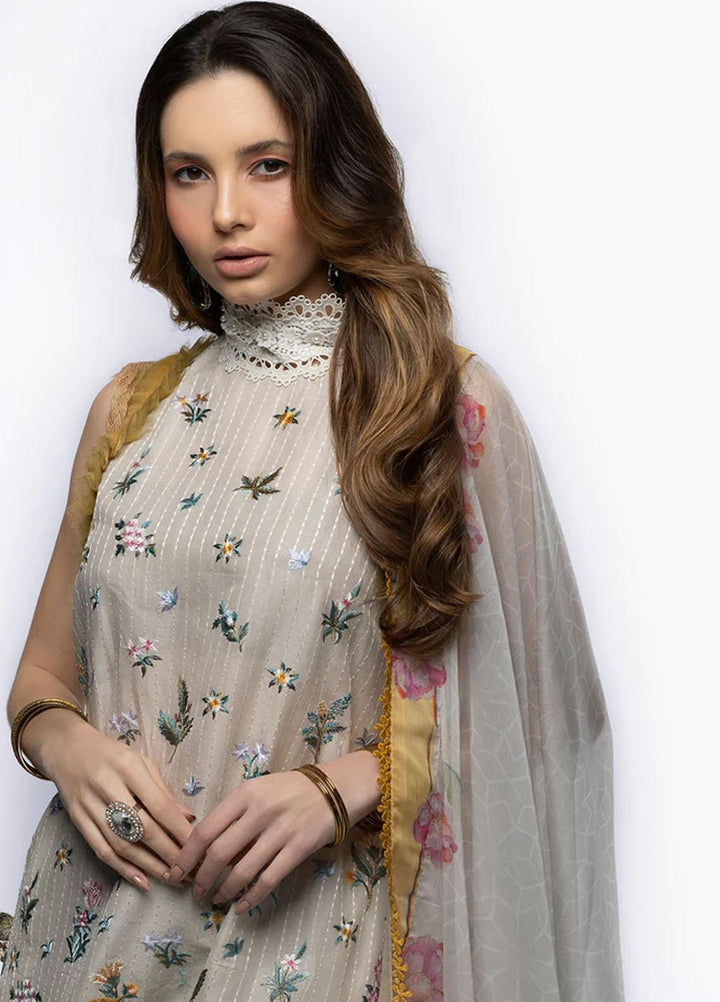 Sobia Nazir Embroidered Lawn Suits Unstitched 3 Piece SN23V 8B - Summer Collection