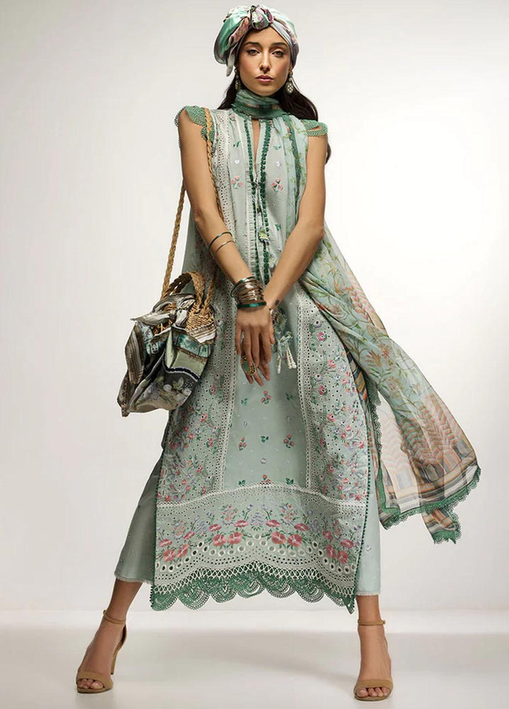 Sobia Nazir Embroidered Lawn Suits Unstitched 3 Piece SN23V 9A - Summer Collection