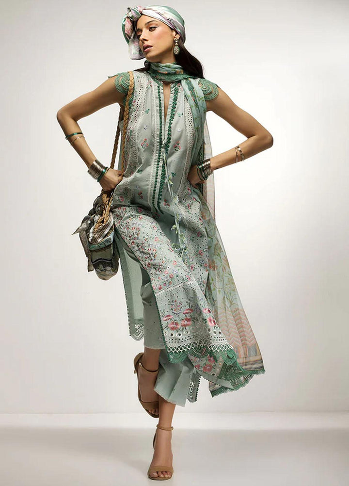 Sobia Nazir Embroidered Lawn Suits Unstitched 3 Piece SN23V 9A - Summer Collection