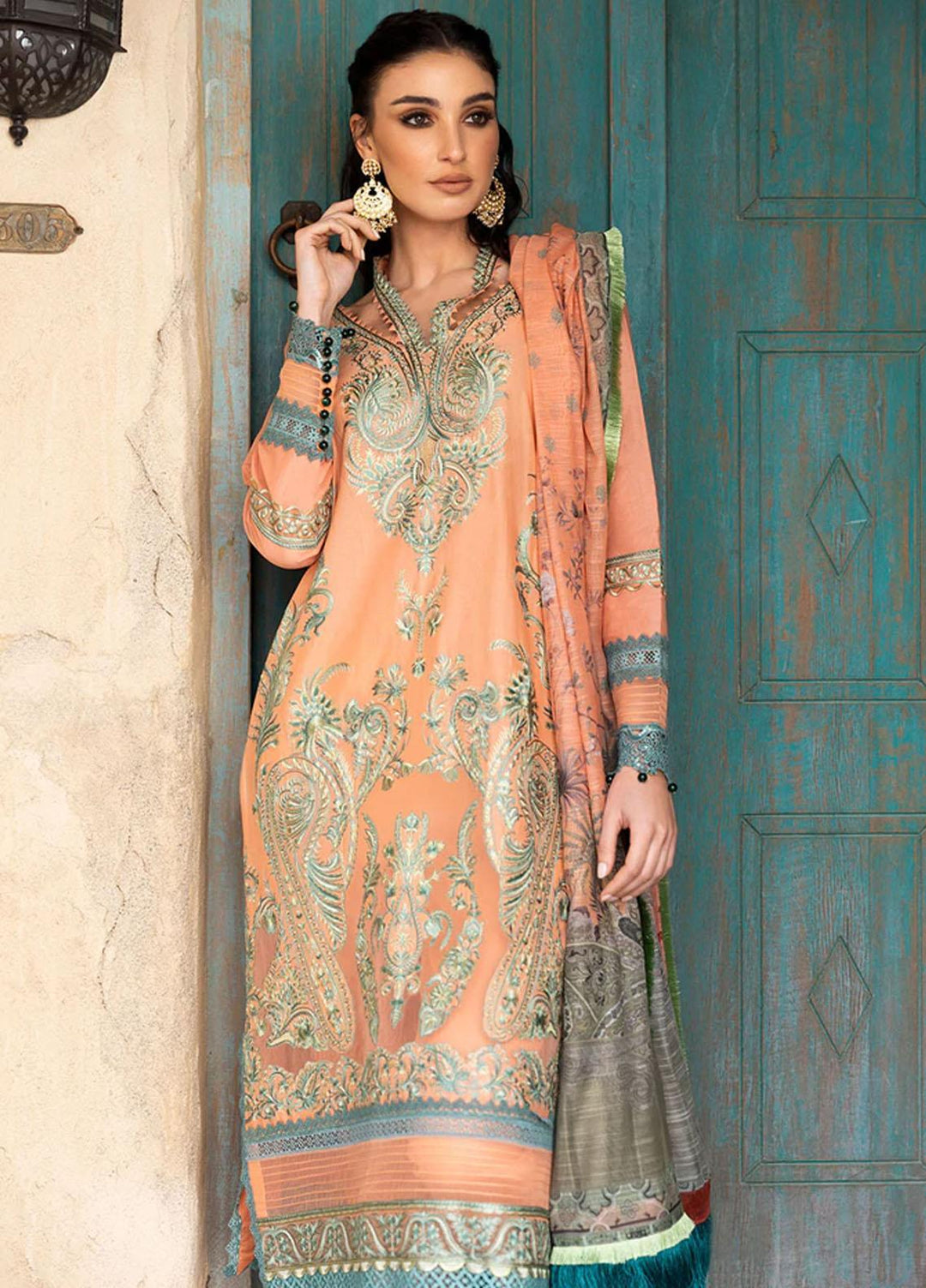 Vital By Sobia Nazir Embroidered Lawn Suits Unstitched 3 Piece SN22V 12B - Summer Collection