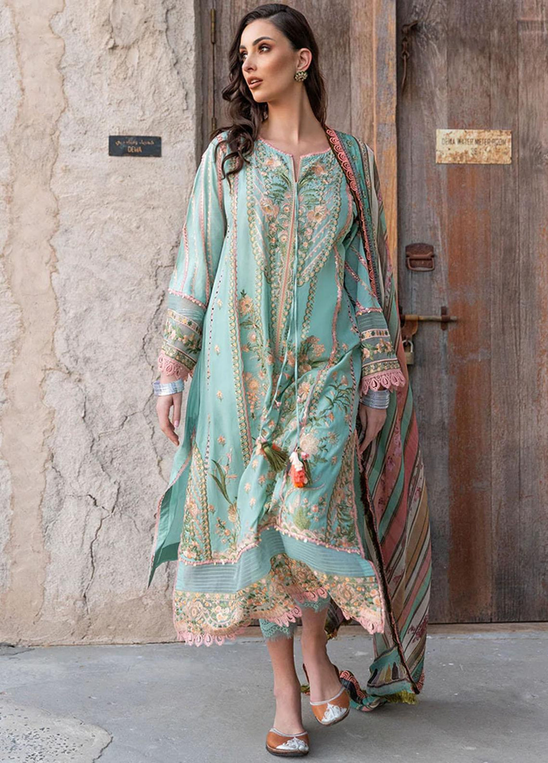Vital By Sobia Nazir Embroidered Lawn Suits Unstitched 3 Piece SN22V 1A - Summer Collection